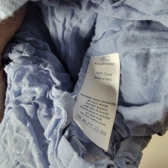 Roller Rabbit Large Blue Printed Scoop Neck Women's Jumpsuit FLAW - Picture 5 of 6